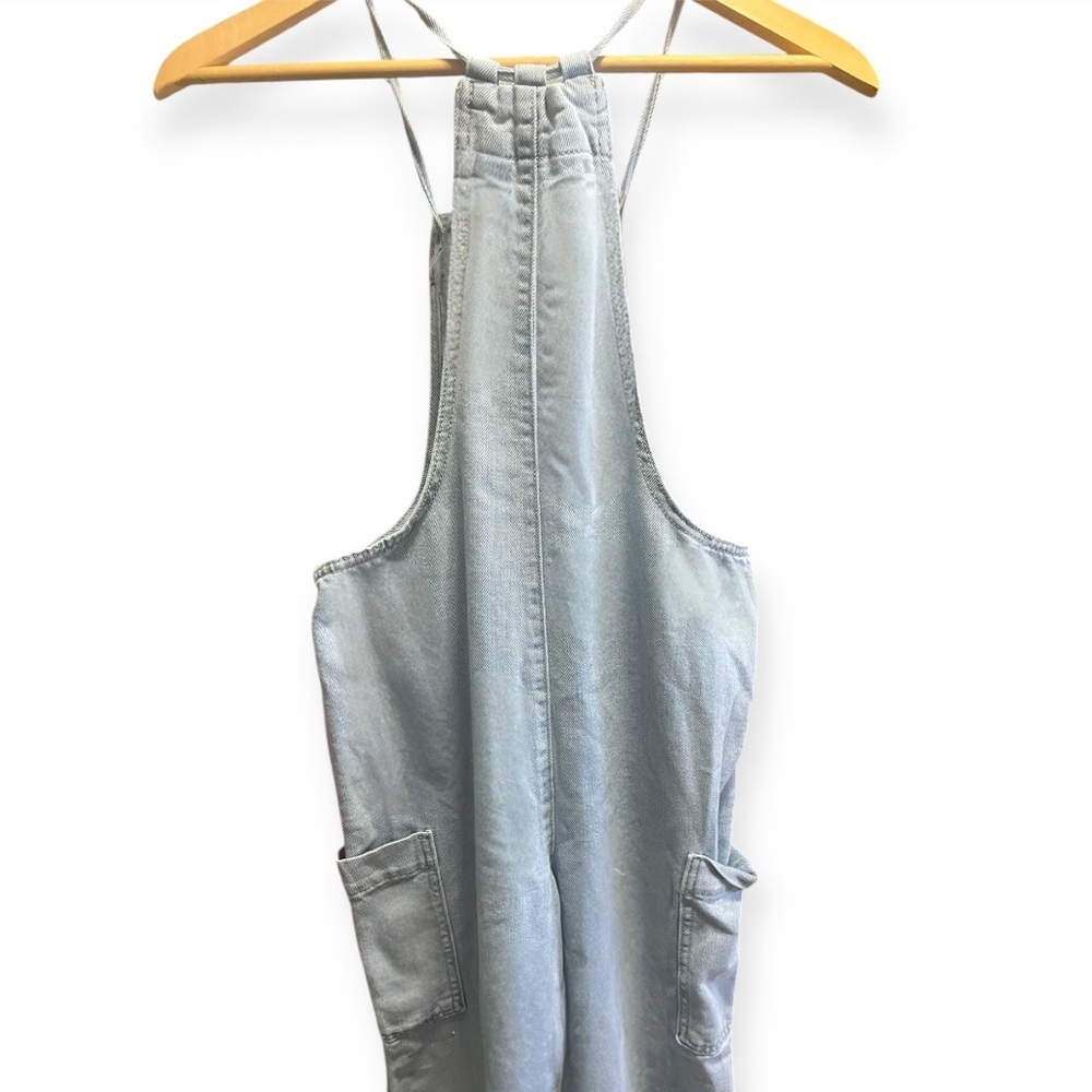 Vanilla Star Sky Blue Women's Denim Wide Leg Overalls | Jumpsuit - Picture 6 of 9